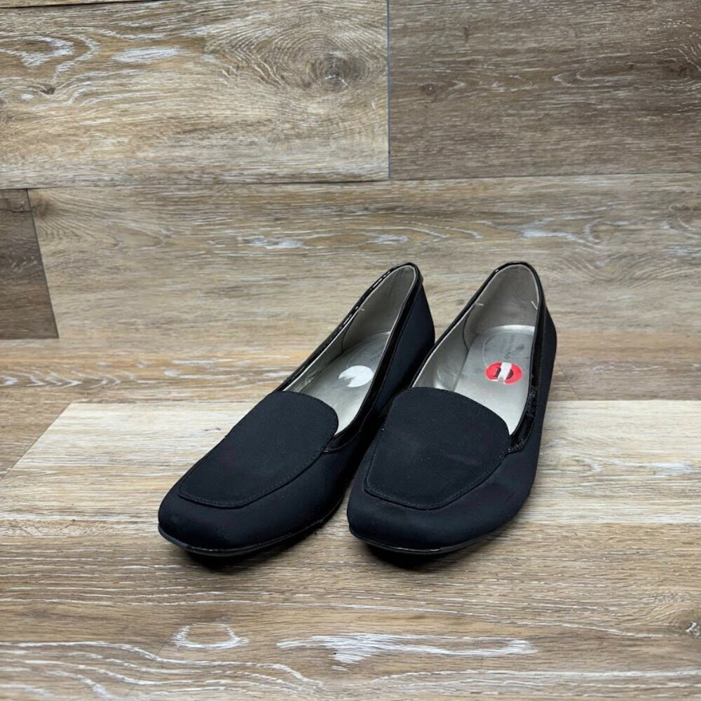 Bandolino Black Suede Patent Leather Trim Heel Women's Size 10